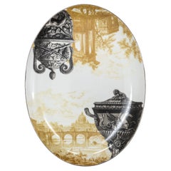 Roma, Contemporary Decorated Porcelain Tray Design by Vito Nesta