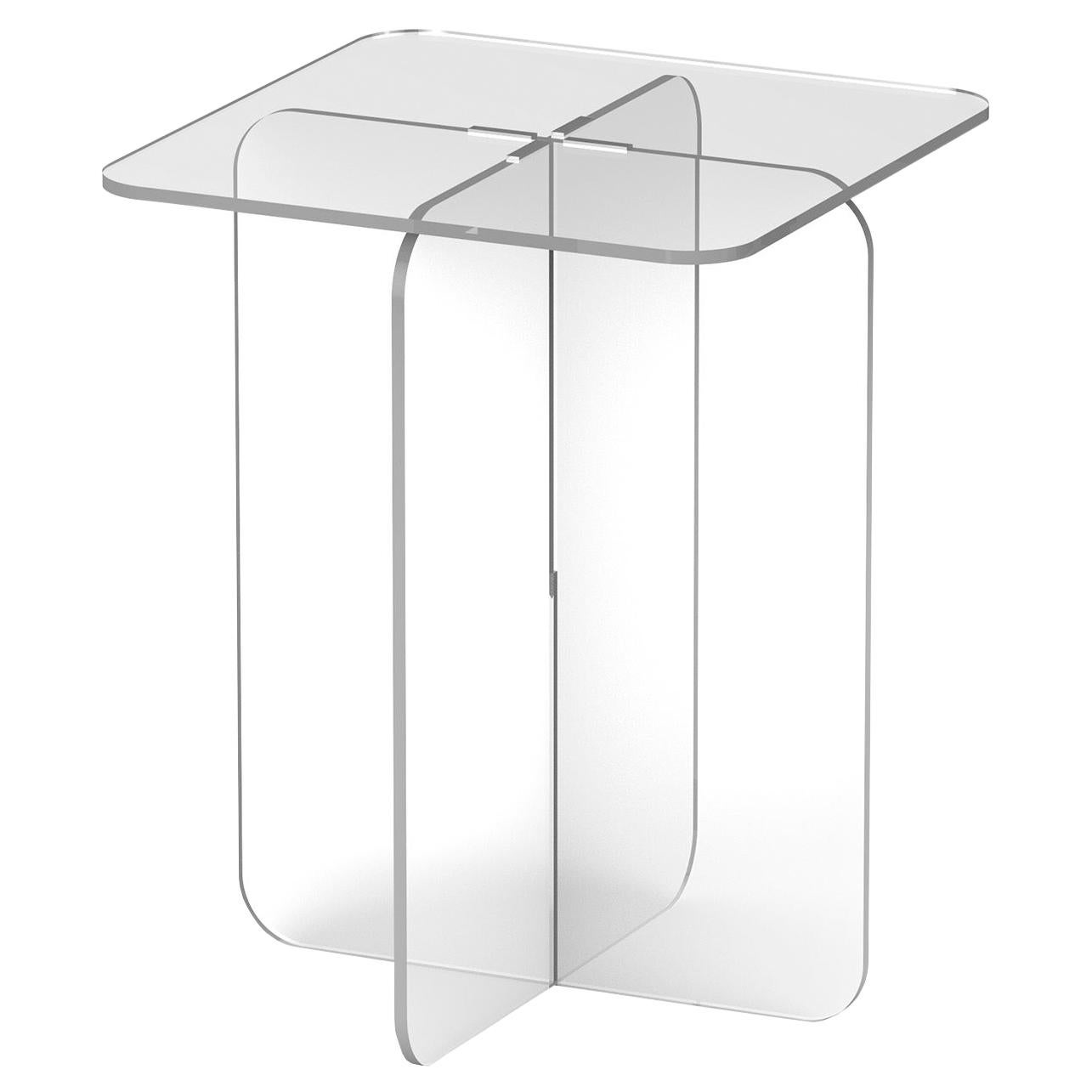 ROMA Contemporary Side Table in Colored Acrylic by Ries For Sale at 1stDibs