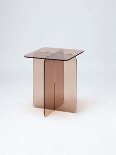 ROMA Contemporary Side Table Acrylic by Ries (Square Top)