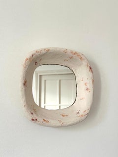 Roma Contemporary Signed Ceramic Mirror by Renzo Maar