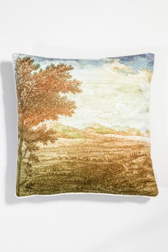 Roma, cojín contemporáneo de terciopelo estampado de Vito Nesta