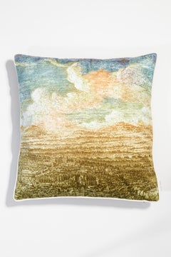 Roma, Contemporary Velvet Printed Pillow by Vito Nesta