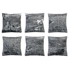 Roma, cojín contemporáneo de terciopelo estampado de Vito Nesta