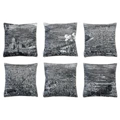 Roma, Contemporary Velvet Printed Pillow by Vito Nesta