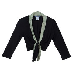 Roma e Tosca Black Silk Trim Bolero Top 12 Yrs
