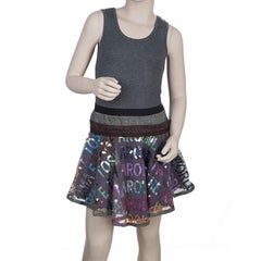 Roma e Tosca Multicolor Sequin Embellished Skirt 10 Yrs