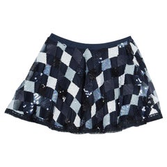 Roma e Tosca Navy Blue Sequin Embellished Skirt 12 Yrs