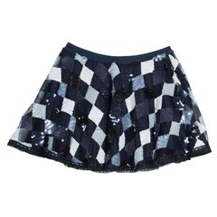 Roma e Tosca Navy Blue Sequin Embellished Skirt 12 Yrs