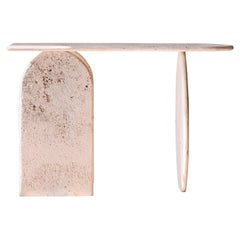 Roma – FMM  2024  Travertine Console  140×40×90 cm  Handcrafted Tuscany