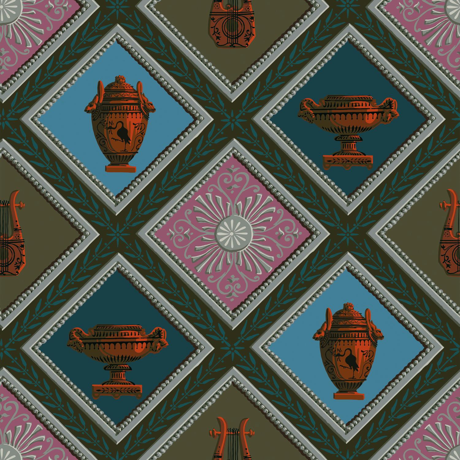 French 'Roma Imperia‘ wallpaper by Papier Français, collection BNF N°1