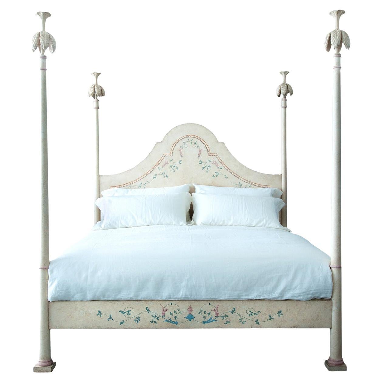 Roma Ivory King Size Bed For Sale