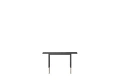 Roma Minimalistic Console in Black Oak and Light BeigeTravertine by Ultramobili