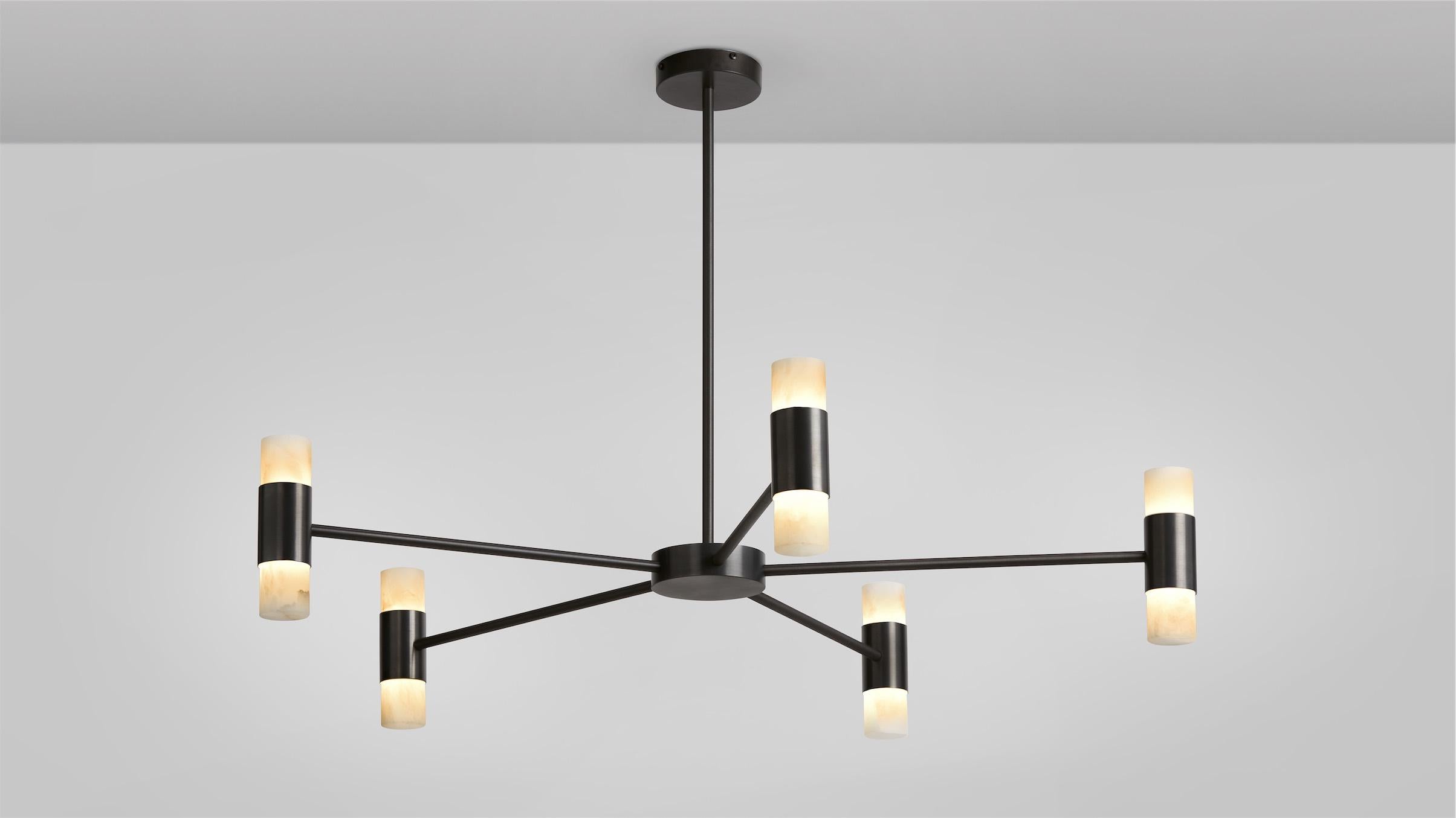 Roma pendant by CTO Lighting
Materials: bronze, alabaster.
Dimensions: H 29 x D 101 cm
Available in satin brass and bronze.

Celebrating the simplicity of line and form, The Roma collection is designed to highlight the noble quality of materials.