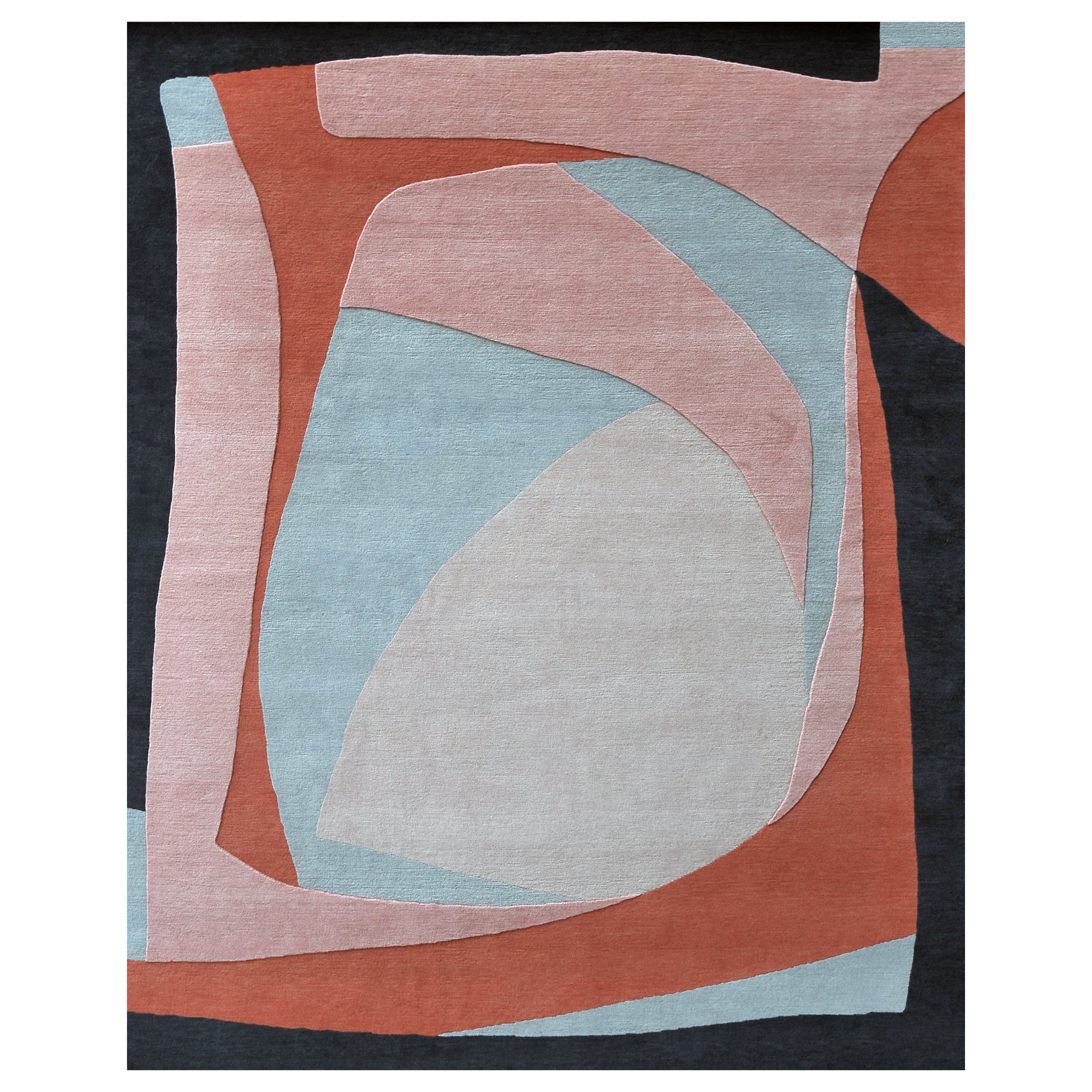 "Roma - Poppy" /  9
 x 12
 / Hand-Knotted Wool Rug For Sale