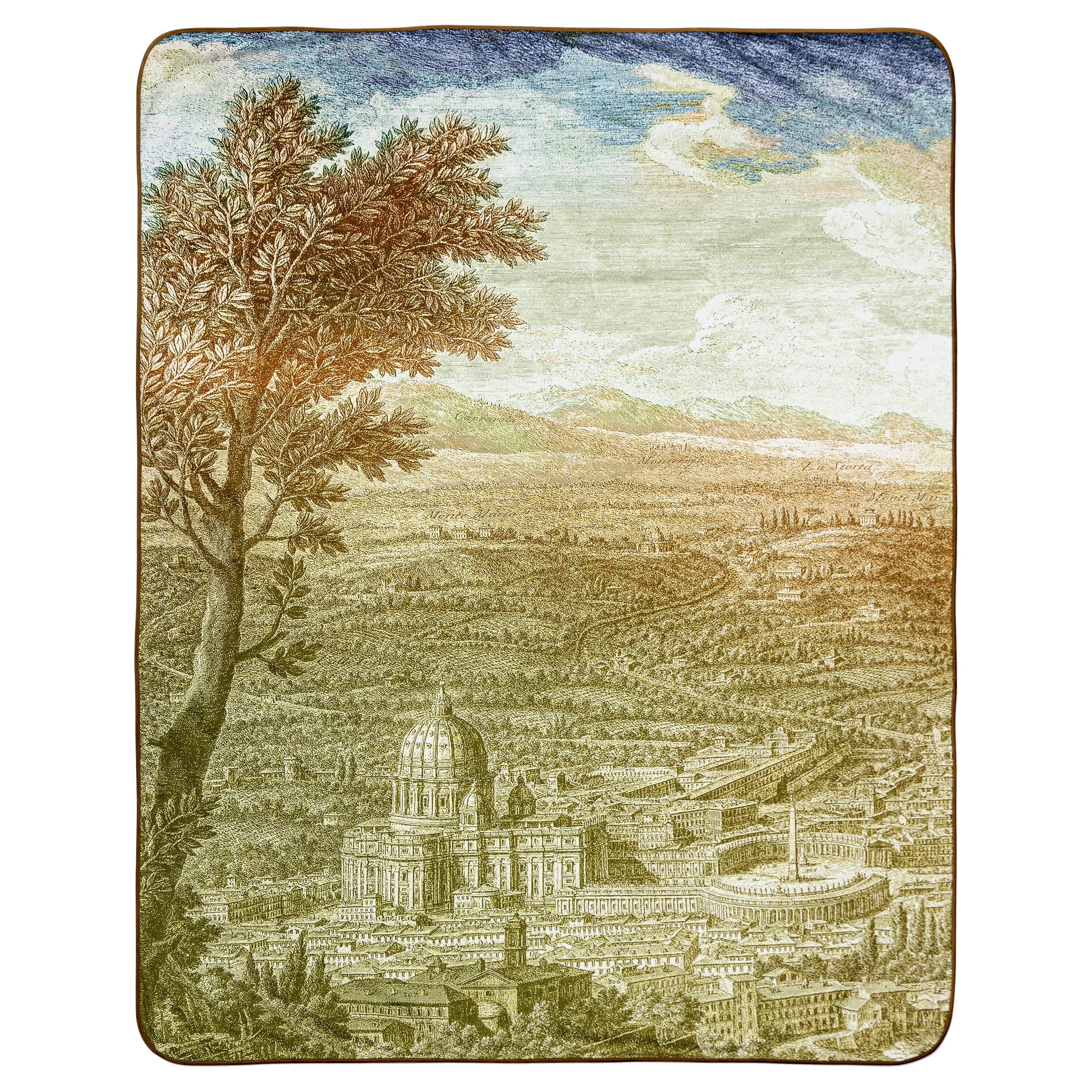 Rome, Imprimé Velours contemporain Plaid en vente