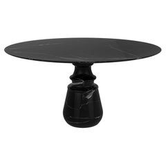 Roma Round Black Marble Dining Table