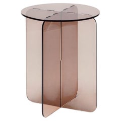 ROMA Round Caramel, Contemporary Design Side Table, Made in Argentina