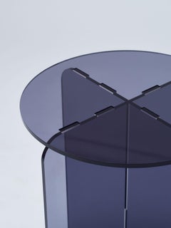 ROMA Round Grey, Contemporary Design Side Table, Made in Argentina