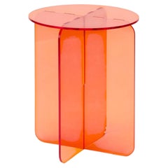 ROMA Round Orange, Contemporary Design Side Table, Made in Argentina