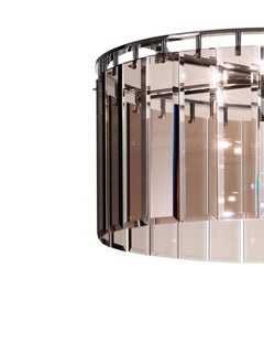 Roma runde Hängeleuchte mit Bronzegläsern