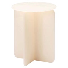 ROMA Round Vanila, Contemporary Design Side Table, Made in Argentina