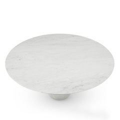 Roma Round White Marble Dining Table