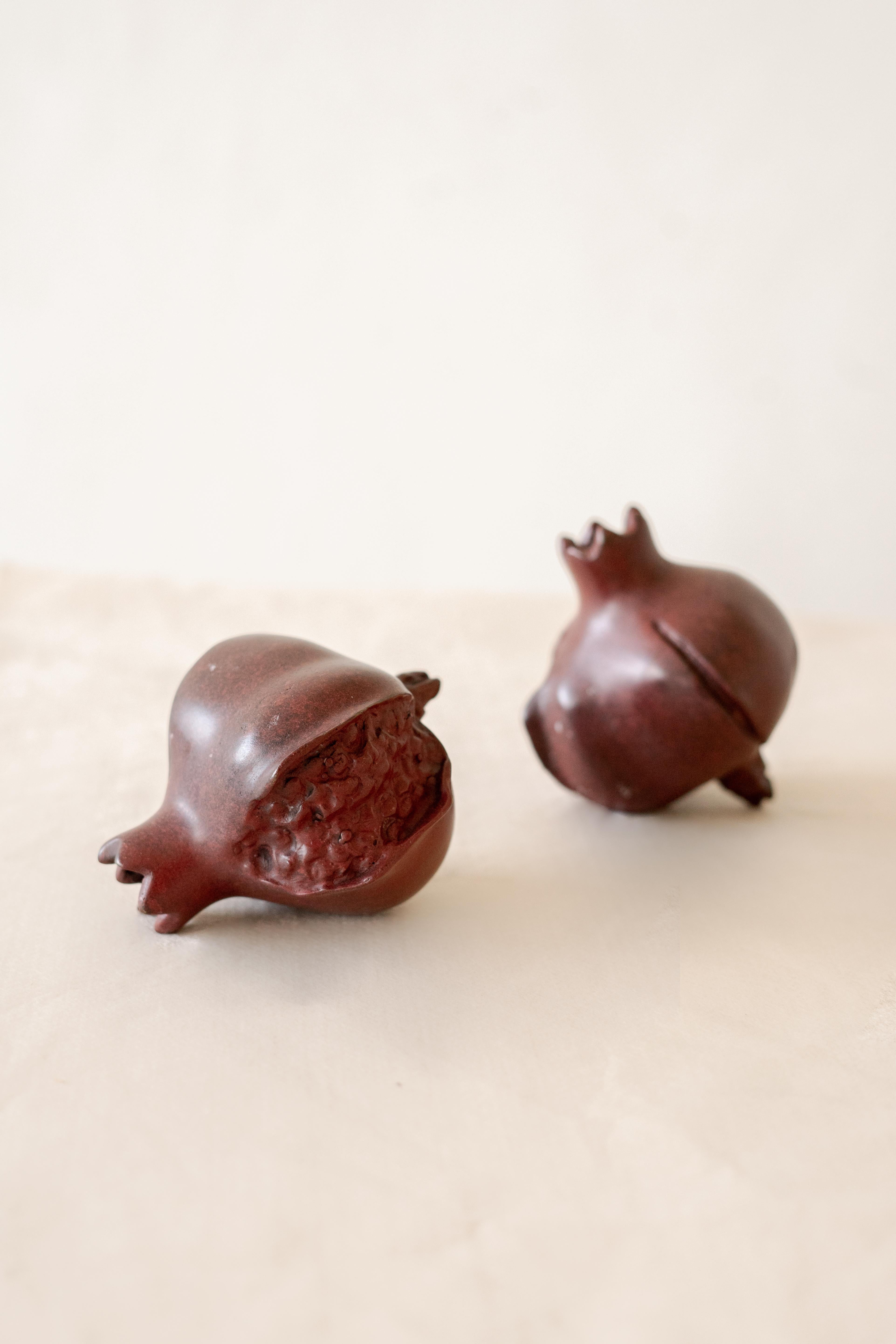 Bronze Romã Sculpture with Red Patina by Lucas Recchia, 2023 For Sale