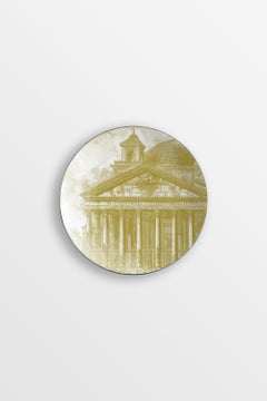 Roma, Six Contemporary Porcelain Bread Plates with Decorative Design