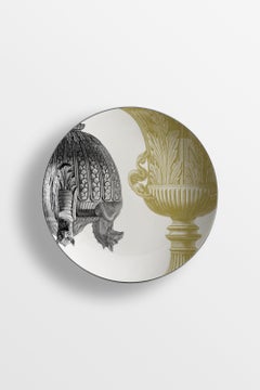 Roma, Six Contemporary Porcelain soup plates with Decorative Design