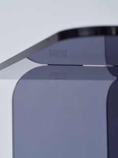 ROMA Square Grey, Modern Architectural Design Side Table, Made in Argentina