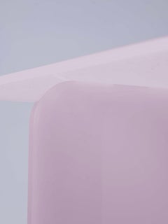 ROMA Square Pink, Modern Architectural Design Side Table, Made in Argentina