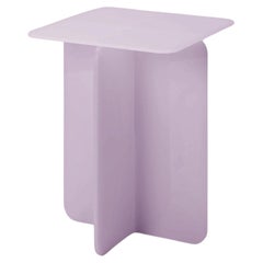ROMA Square Pink, Modern Architectural Design Side Table, Made in Argentina