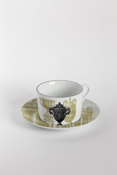 Roma, Tea Set with Six Contemporary Porcelains with Decorative Design