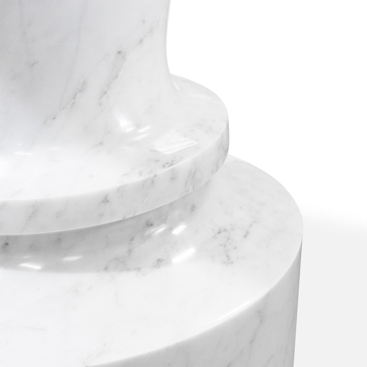 Roma White Marble Console Table For Sale 1