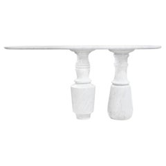 Roma White Marble Console Table