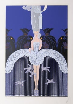 Her Secret Admirers, Art Deco Serigraph by Erte