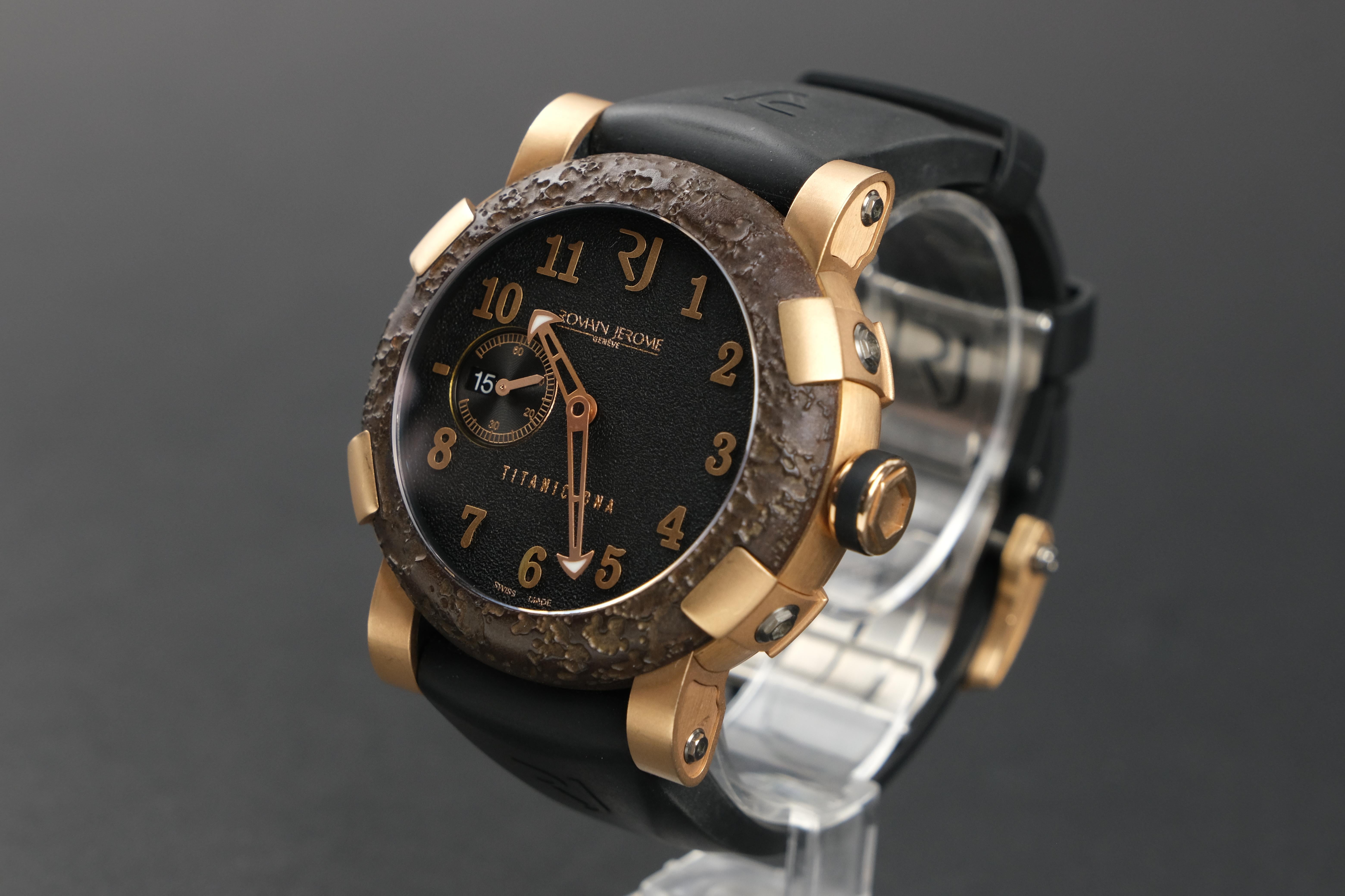 Romain Jerome Titanic DNA 18 Karat Rose Gold 37 of 500 In Good Condition For Sale In Bradford, Ontario