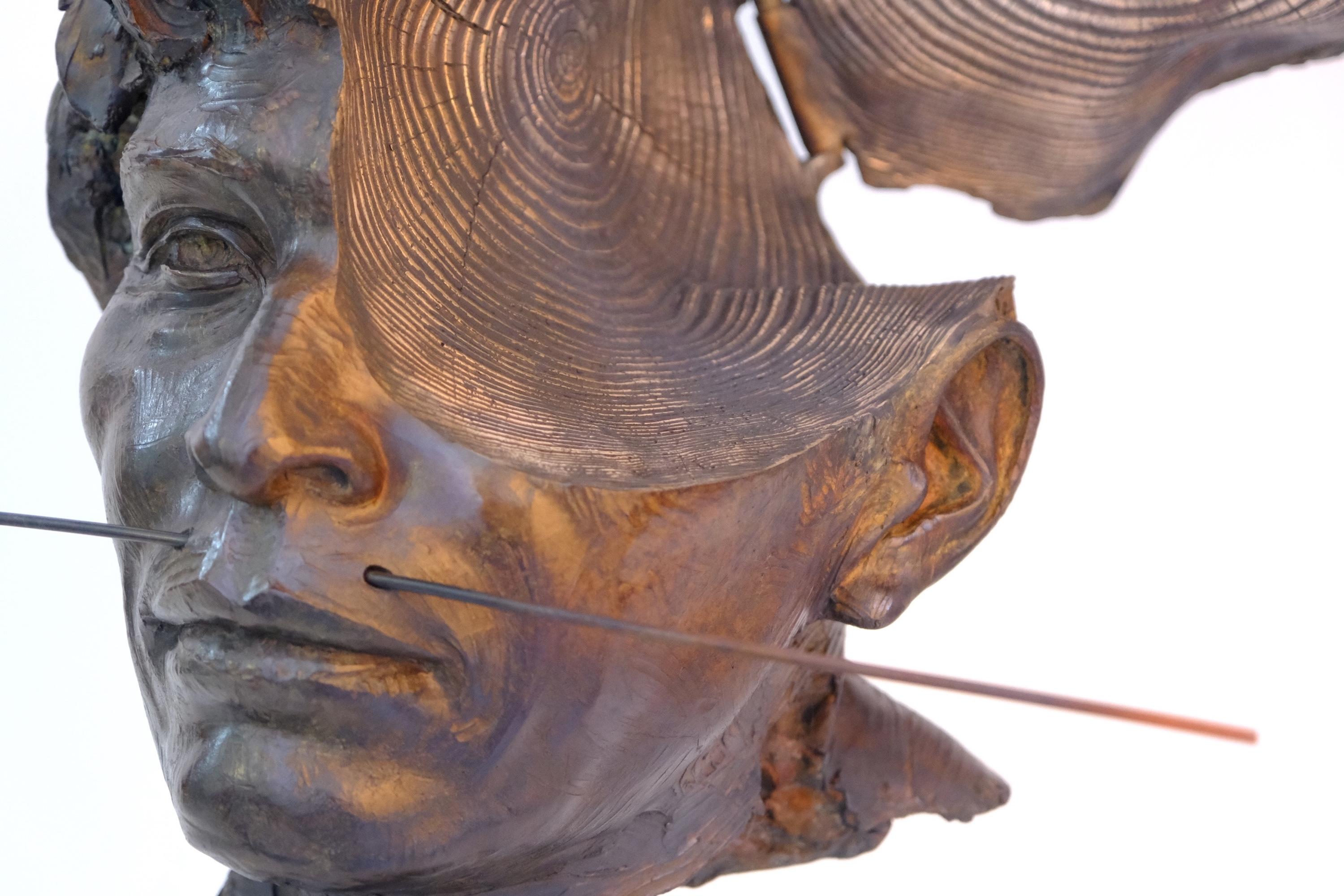 Amazonian by Romain Langlois - Figurative bronze sculpture, man, amazonas For Sale 3