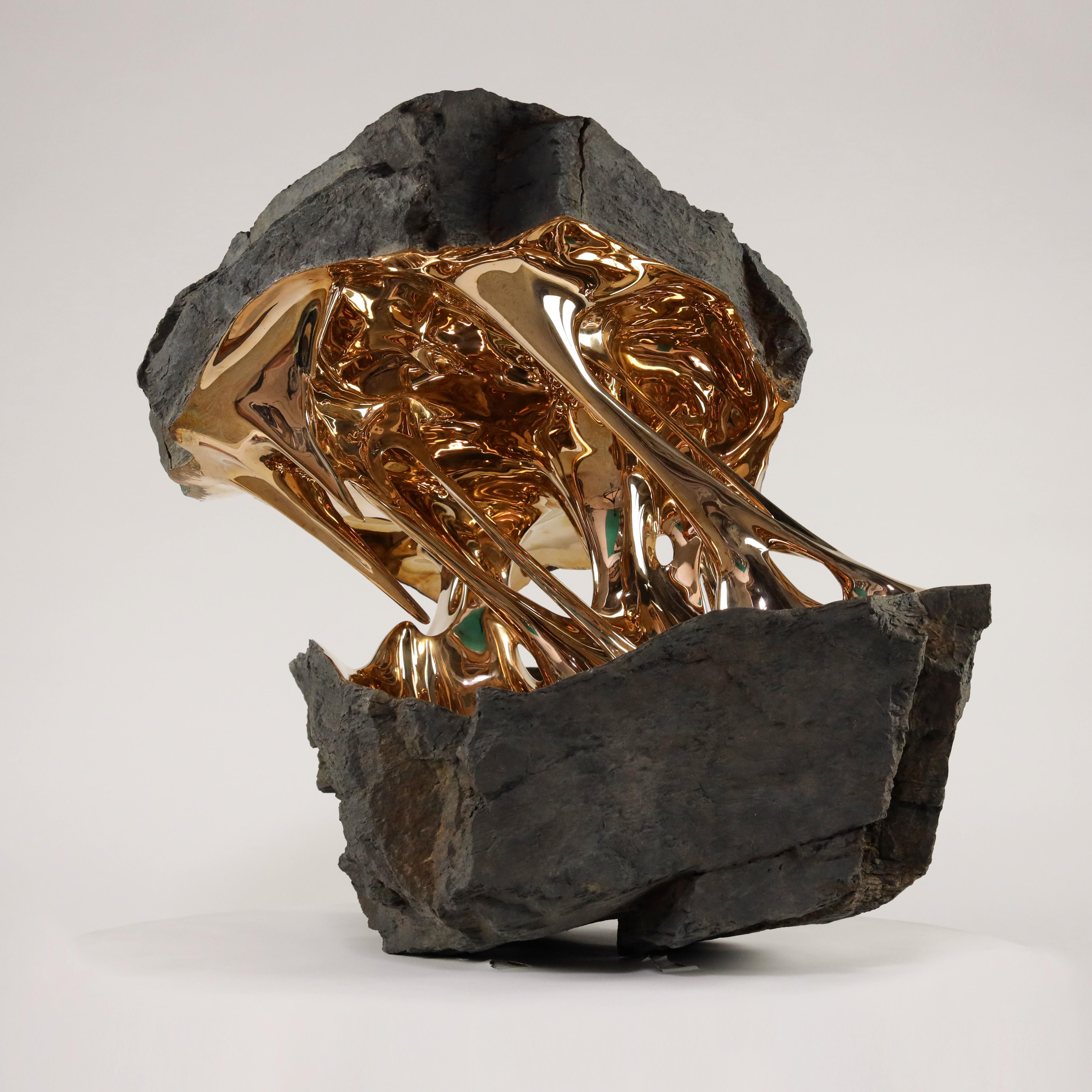 Gaïa is a bronze sculpture by contemporary artist Romain Langlois, dimensions are 90 × 64 × 75 cm (35.4 × 25.2 × 29.5 in). 
The sculpture is signed and numbered, it is part of a limited edition of 8 editions + 4 artist’s proofs, and comes with a