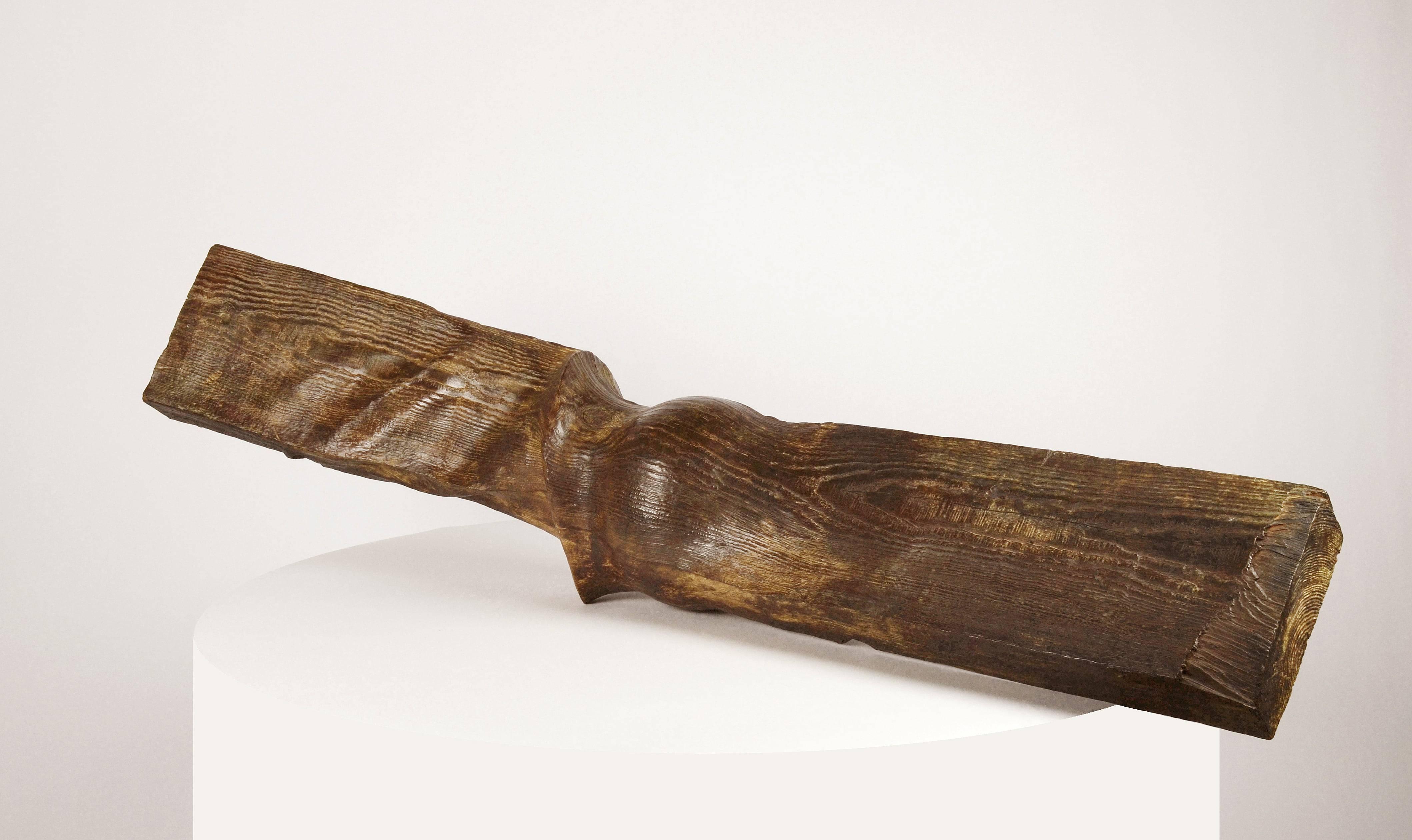 Poutre (Beam) by Romain Langlois - Trompe-l'œil bronze sculpture For Sale 1