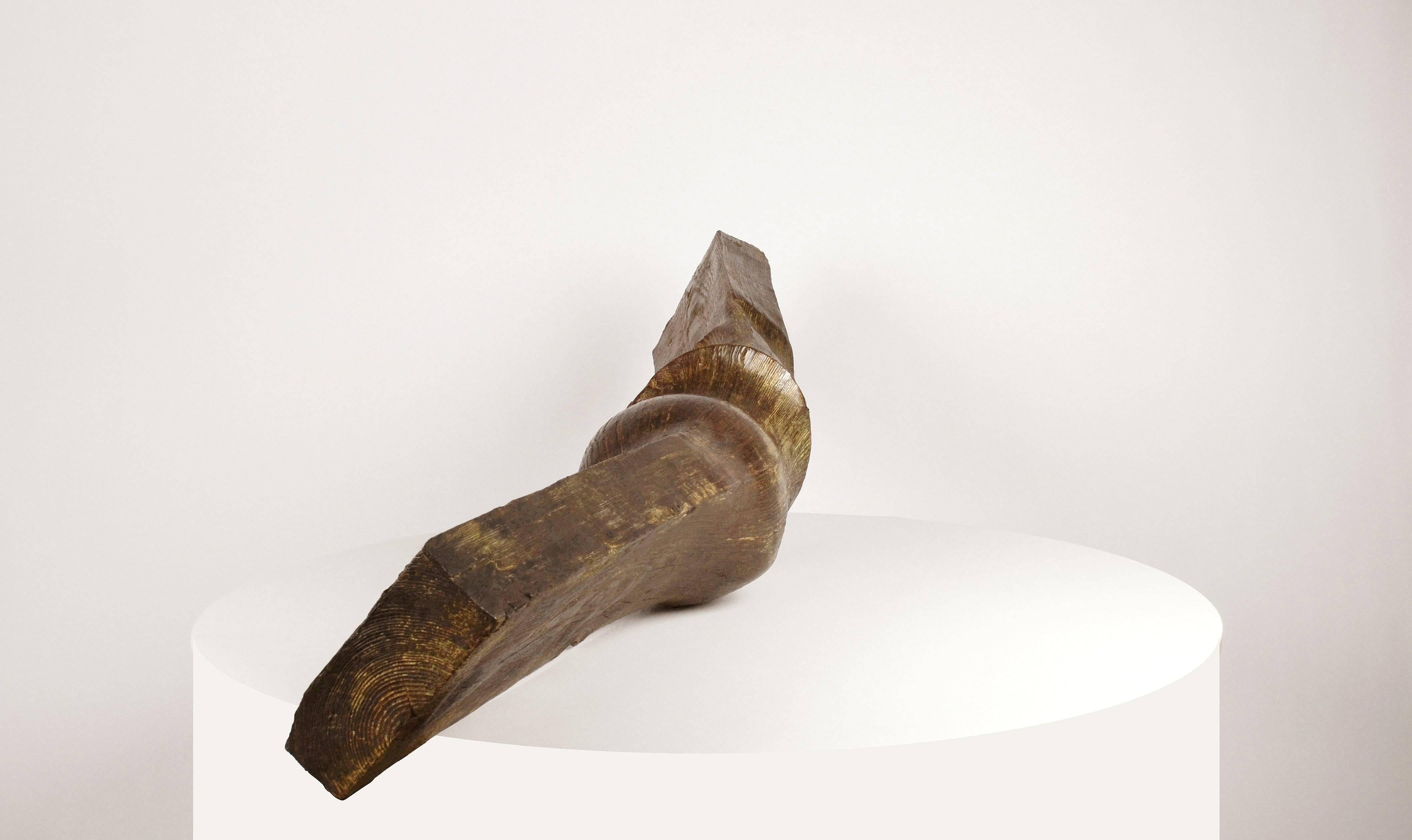 Poutre (Beam) by Romain Langlois - Trompe-l'œil bronze sculpture For Sale 1