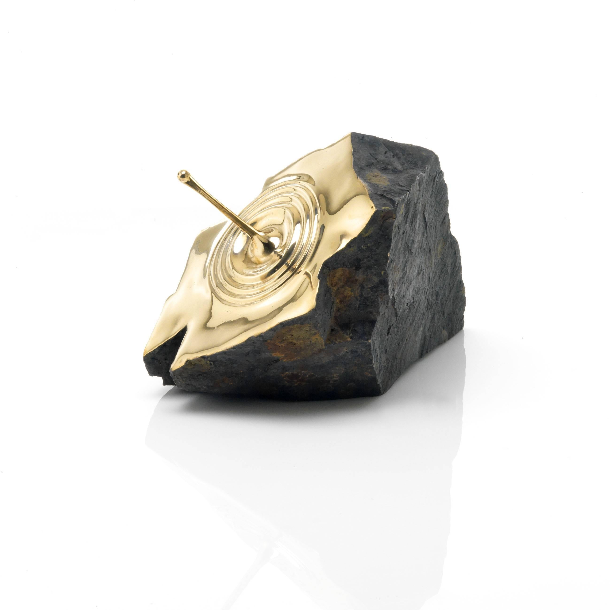 Resonance II by Romain Langlois - Boulder-like bronze sculpture, contemporary For Sale 1