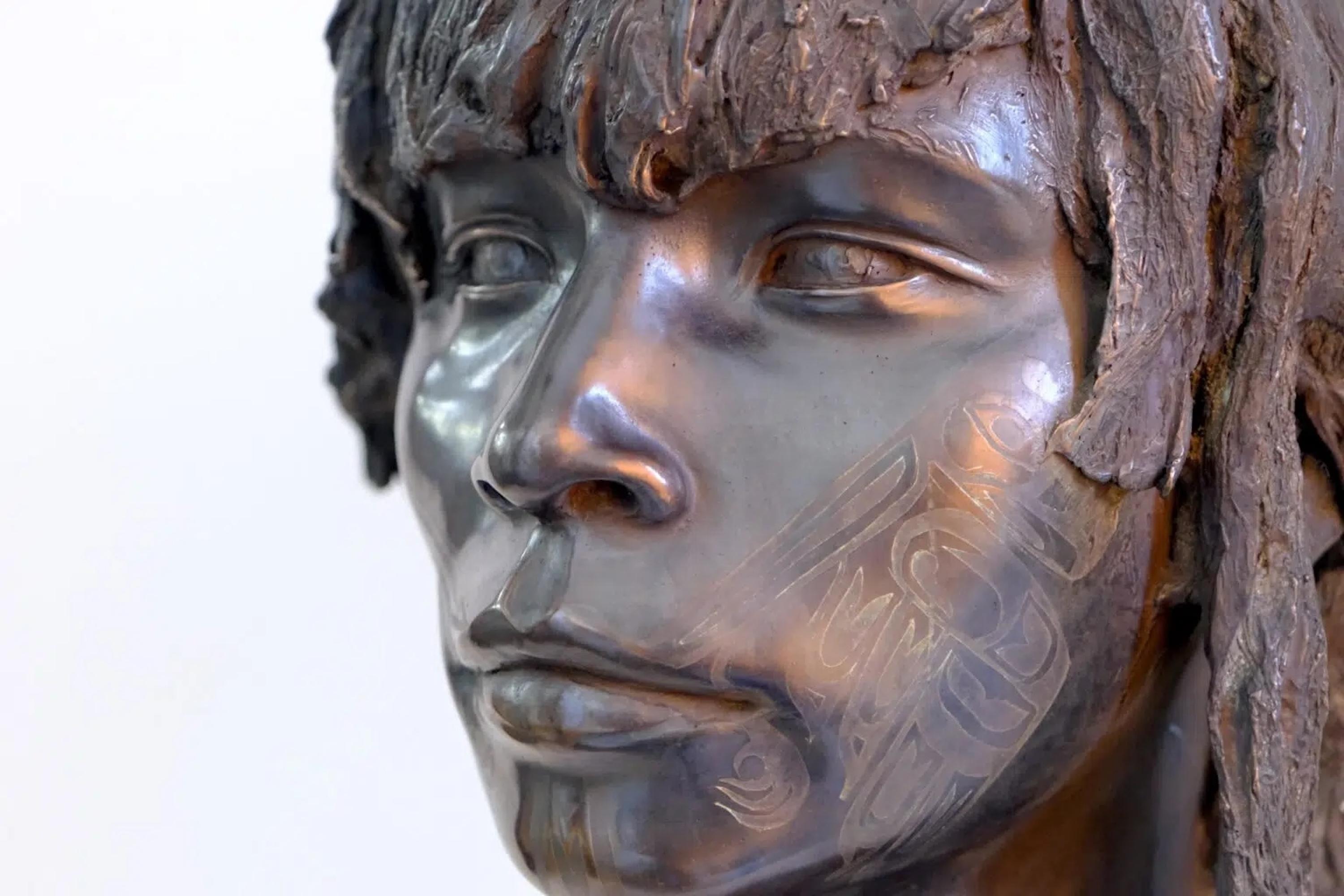 The Raven by Romain Langlois - Bronze sculpture, man, figurative For Sale 9