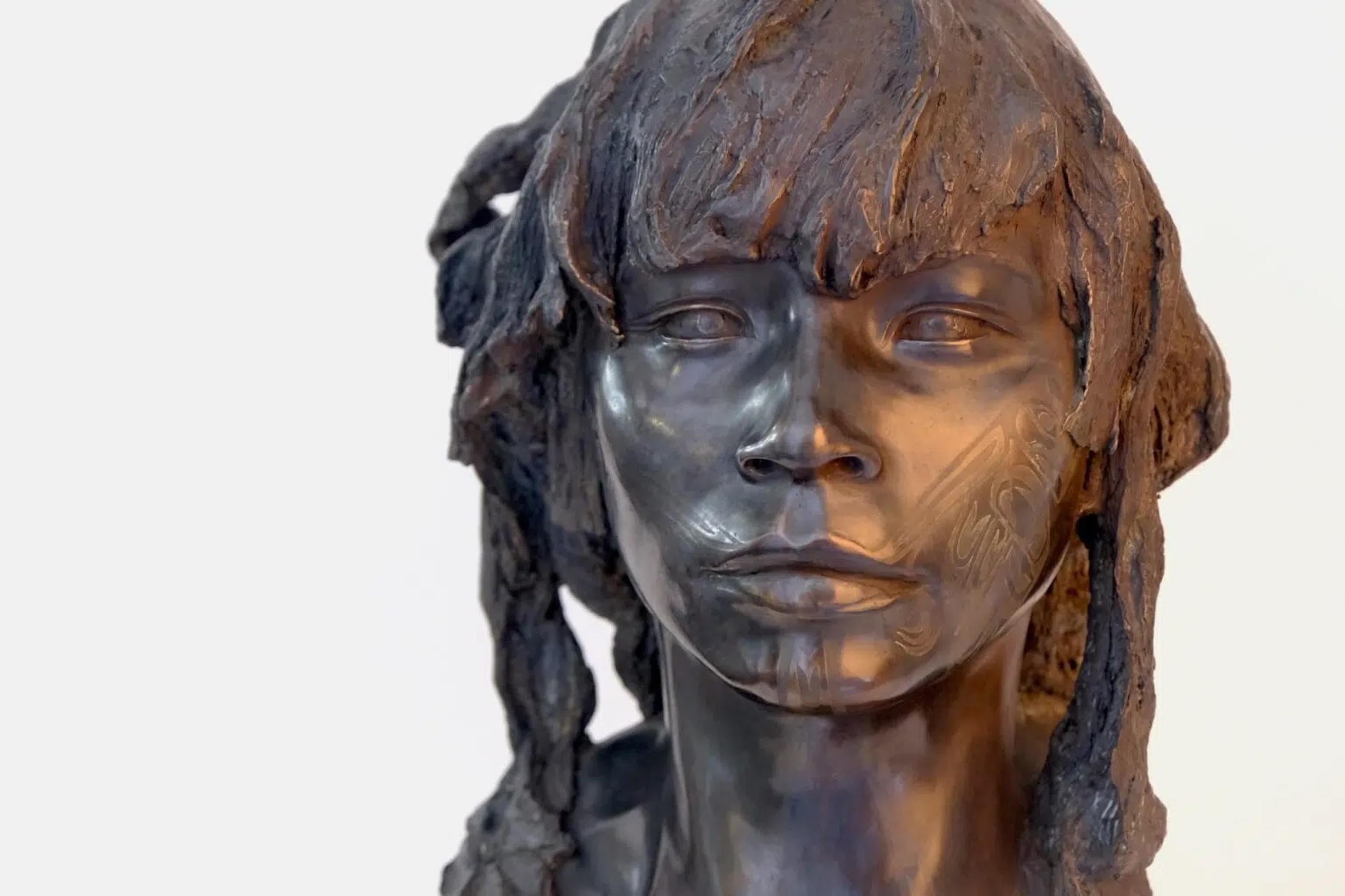 The Raven by Romain Langlois - Bronze sculpture, man, figurative For Sale 5