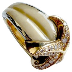 Romain Saide 18K Rose Gold Steel Pink Natural Diamonds and Ceramic Starfish Ring