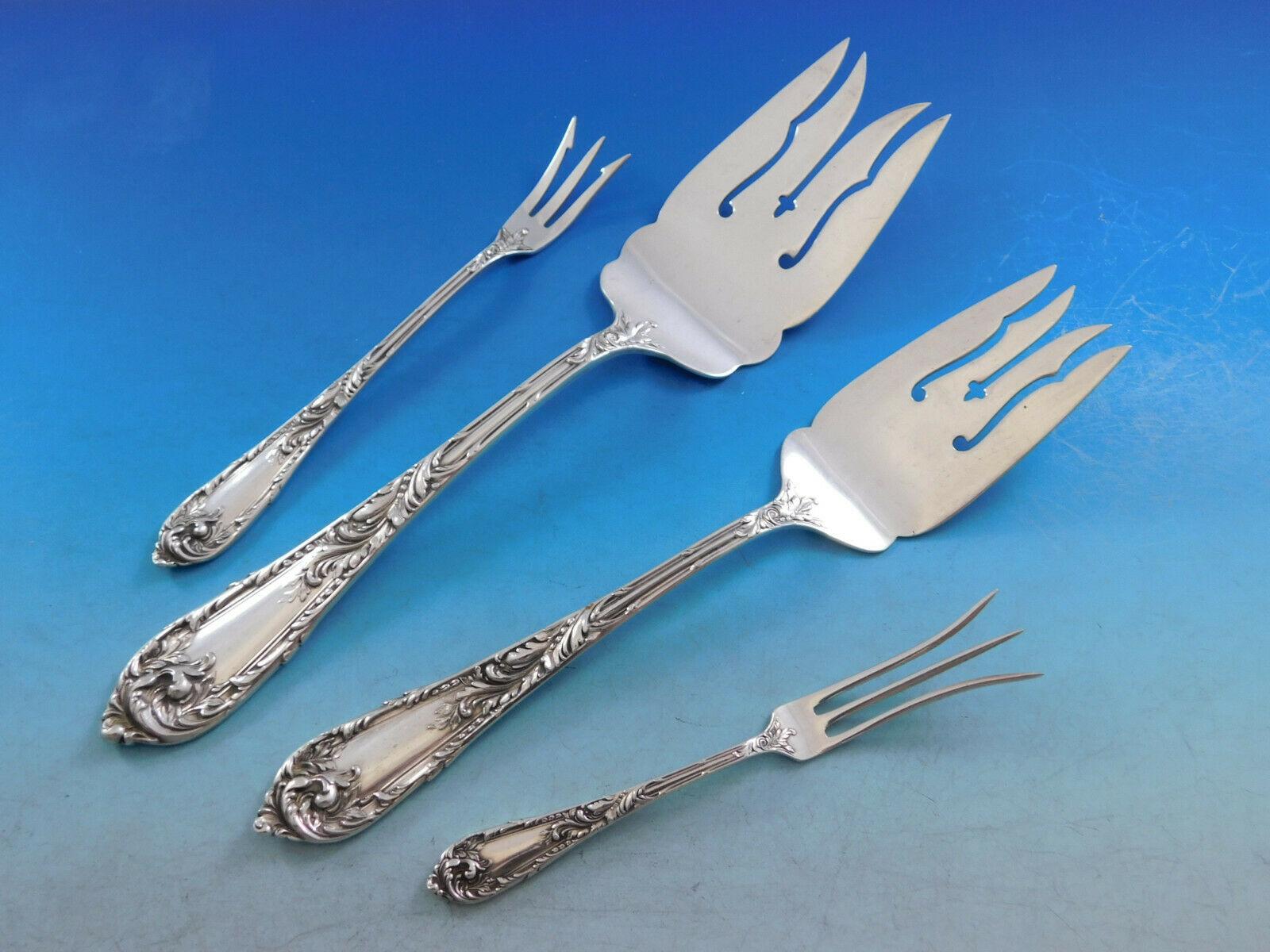 Romaine by Reed and Barton Sterling Silver Flatware Service for 12 Dinner 198 Pc For Sale 6