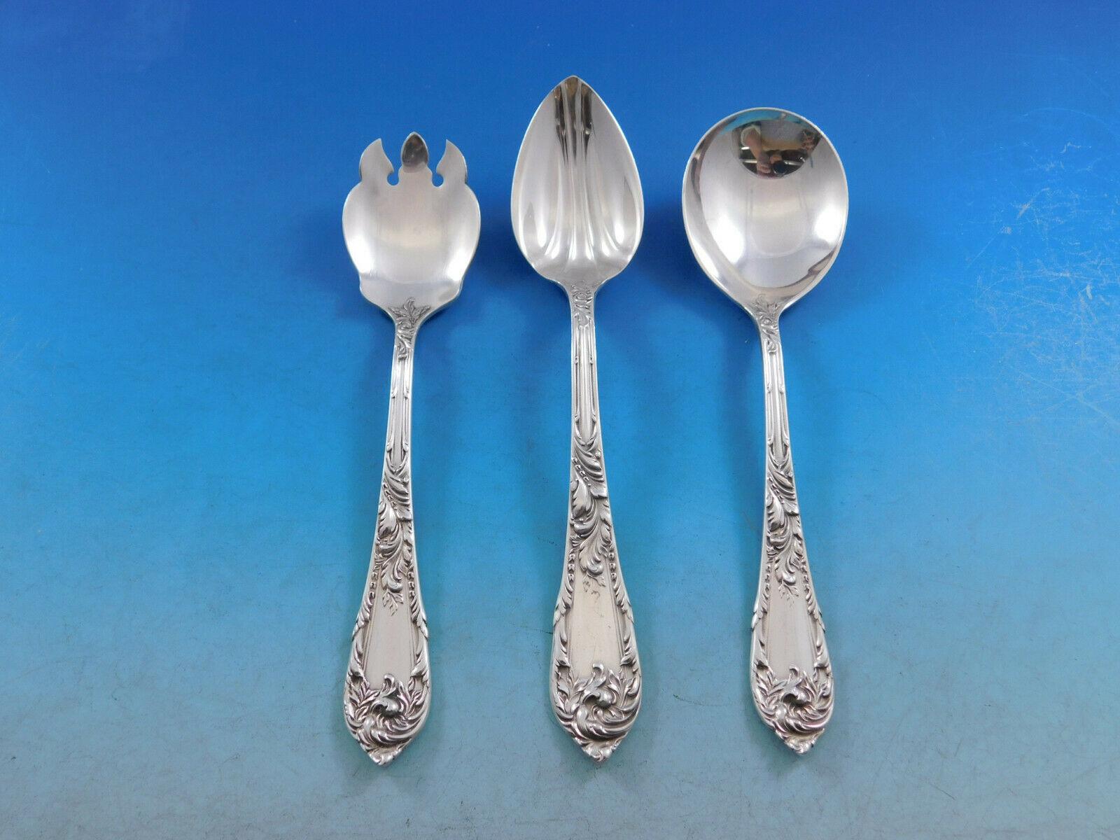 20th Century Romaine by Reed and Barton Sterling Silver Flatware Service for 12 Dinner 198 Pc For Sale