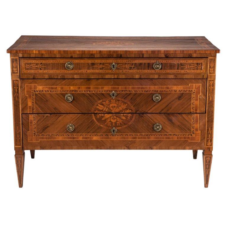 Roman, 18th c. Inlaid Neoclassical Commode