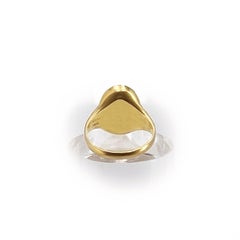 Vesta Roman Carnelian Intaglio '2nd-3rd Cent AD' Handmade 18 Kt Gold Ring