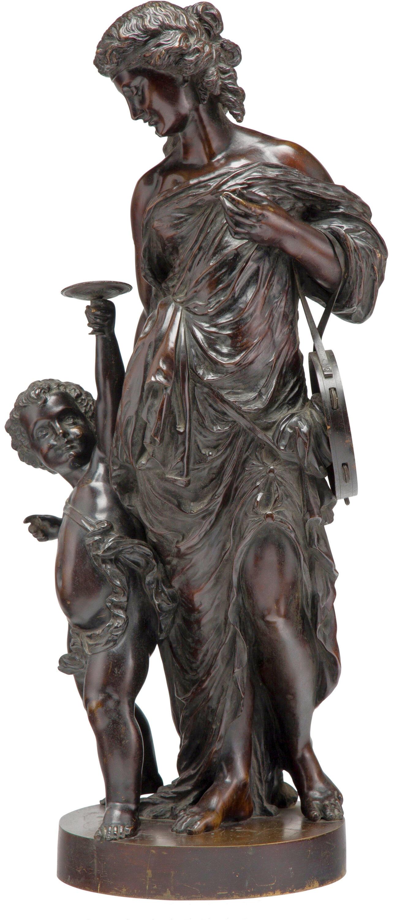 Francese Allegoria romana dell'autunno Scultura in bronzo di Etienne Alexandre Stella in vendita